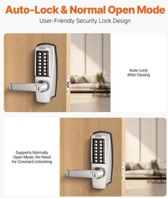 VEVOR Mechanical Keyless Entry Door Lock 14 Key Mechanical Door Lock with Key