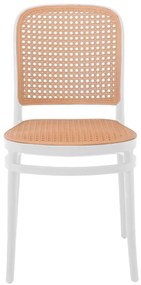 FLORENCE Καρέκλα PP Άσπρο, PP rattan Μπεζ