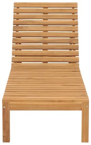 vidaXL Ξαπλώστρες 2 τεμ. από Μασίφ Ξύλο Teak