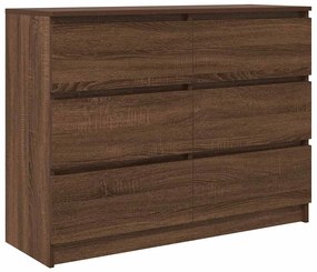 vidaXL Sideboard καφέ δρυς 100x35x76 cm Κατασκευασμένο ξύλο