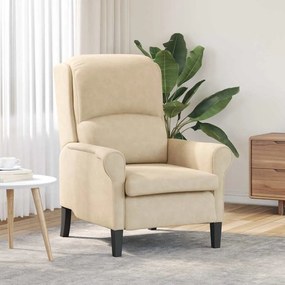 vidaXL Πολυθρόνα Κρεμ 76 x 94 x 102 εκ. Μικροΐνες
