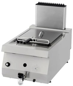 Heavy Duty Deep Fryer - 1 x 12L - Single Unit - 70cm Deep - with Drain Tap - Gas