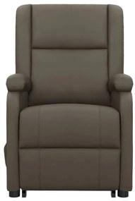 vidaXL Πολυθρόνα Μασάζ Ανακλινόμενη Γκρι Συνθετικό Δέρμα