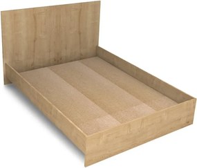 Κρεβάτι Troy Megapap χρώμα φυσικό οξιάς 150x200εκ.