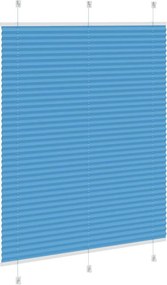 vidaXL Πλισέ περσίδα Μπλε 105x150 cm Πλάτος υφάσματος 104,4 cm