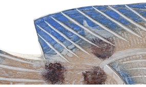 Διακοσμητική Φιγούρα DKD Home Decor 40 x 5 x 18 cm Φυσικό Μπλε Ψάρι Μεσογείακός
