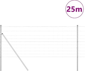 vidaXL Στύλος Περιφράξεων Γαλβανισμένο 25 x 1 m Ατσάλι