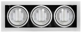 Χωνευτό Σποτ Οροφής-Τοίχου Κινητό AR111 3x50W Ασημί 3-12326 Lumen-3-12326-Ασημί 3-12326