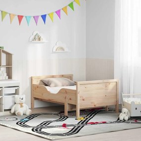 vidaXL Σκελετός Κρεβατιού Καφέ 80 x 200 cm Στερεά ξυλεία πεύκου