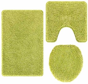 vidaXL Πατάκι μπάνιου 3 pcs Πράσινο 50 x 50 cm Πολυπροπυλένιο