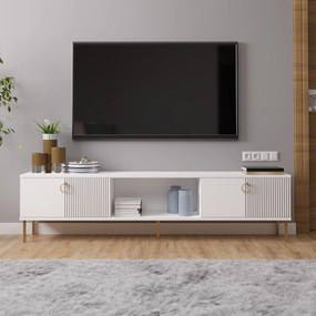 Έπιπλο Τηλεόρασης Λευκό LENERA 180x30x45