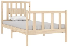 vidaXL Πλαίσιο Κρεβατιού 90 x 190 εκ. από Μασίφ Ξύλο Single