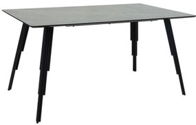 Τραπεζαρία Lifo-Giselle  σετ 5τμχ MDF cement-σκούρο πράσινο 140x80x75εκ 140x80x75 εκ.
