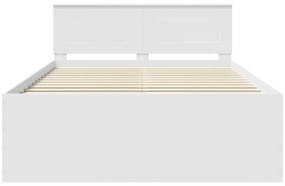 vidaXL Σκελετός Κρεβατιού Λευκό 160 x 200 cm Επεξεργασμένο ξύλο