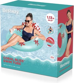 Φουσκωτή ρόδα Bestway Πολύχρωμο Κοράλι Ø 117 cm