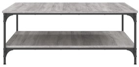 Τραπεζάκι Σαλονιού Γκρι Sonoma 100x100x40 εκ Επεξεργασμένο Ξύλο - Γκρι