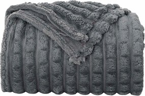 vidaXL Κουβέρτα Σκούρο Γκρι 240 x 220 cm Μαλλί