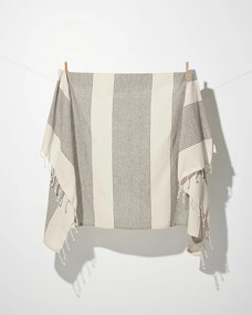 Βαμβακερό Παρεό Sarong με Λεπτές Ρίγες &amp; Κρόσσι Kalea