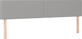 vidaXL Κρεβάτι Boxspring με Στρώμα Ανοιχτό Γκρι 120x190 εκ. Υφασμάτινο