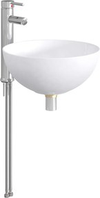 vidaXL Λεκάνη μπάνιου Χρωμέ 35,5 x 35,5 x 14,5 εκ. Μέταλλο