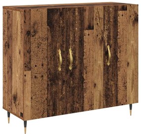 vidaXL Πλαϊνό γραφείο Καφέ 90 x 34 x 80 εκ. Επεξεργασμένο ξύλο