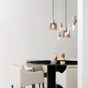 Κρεμαστό Φωτιστικό Pollish Ø20cm Φιμέ