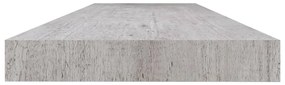 vidaXL Ράφια Τοίχου 4 τεμ. Γκρι Σκυροδέματος 120x23,5x3,8 εκ. MDF