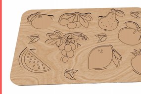 Intra απο ξύλο plywood 3mm-4mm πάχος - Εκπαιδευτικό παζλ Φρούτα και Μούρα Δίασταση 300x216 cm INTRAFABR-114211452