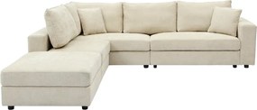 Πολυμορφικός καναπές Navaro pakoworld ύφασμα μπεζ 281x256x85εκ