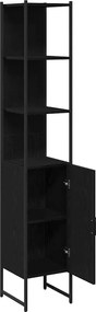 vidaXL Ντουλάπι Μπάνιου Μαύρη δρυς 33 x 33 x 185,5 εκ