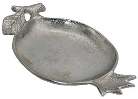 Δίσκος Διακοσμητικός C018 Pomegranate Fylliana Μεταλλικός Νίκελ 26x16x4εκ