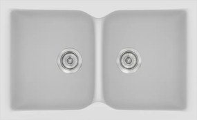 Sanitec Classic 336 (86×50) - Γρανιτένιος νεροχύτης - Metallic ICE