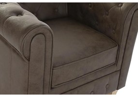 Πολυθρόνα DKD Home Decor 80 x 80 x 70 cm Ξύλο Σκούρο καφέ