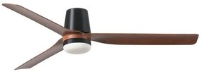 Ανεμιστήρας Οροφής Punt Tub M 33831-1TW D130cm LED 18W 3000/ 4200/ 6500K 678lm Black-Natural Faro Barcelona Διάμετρος 130cm