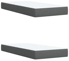 ΚΡΕΒΑΤΙ BOXSPRING ΜΕ ΣΤΡΩΜΑ ΣΚΟΥΡΟ ΓΚΡΙ 200X200 ΕΚ. ΥΦΑΣΜΑΤΙΝΟ 3289871