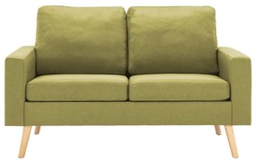 vidaXL Καναπές Διθέσιος Πράσινος Υφασμάτινος