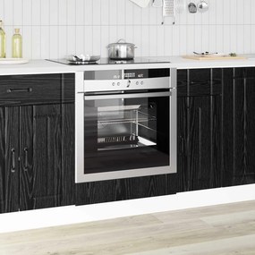 vidaXL Ντουλάπι φούρνου LUCCA Μαύρη Δρυς 60 x 46 x 81,5 εκ