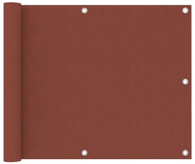 vidaXL Διαχωριστικό Βεράντας Τερακότα 75 x 500 εκ. Ύφασμα Oxford