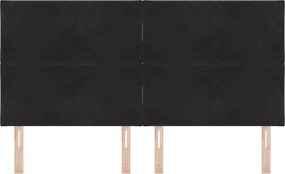 vidaXL Κεφαλάρι Μαύρο 180 cm Βελούδο
