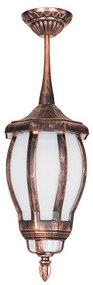VERDI 203-0234 Vintage Κρεμαστό Φωτιστικό Φαναράκι Μονόφωτο 1 x E27 IP44 Χάλκινο Πλαστικό Σώμα-Μ17 x Π17 x Υ47cm Globostar 203-0234 Χάλκινο