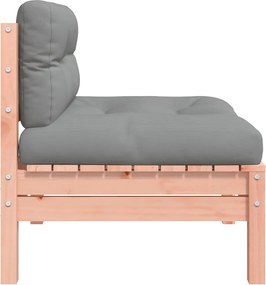 vidaXL Καναπέδες Κήπου Χωρίς Μπράτσα 2τεμ Μασίφ Ψευδοτσούγκα+Μαξιλάρια