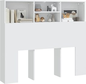 vidaXL Κεφαλάρι Με Αποθηκευτικό Χώρο Λευκό 120 x 19 x 103,5 εκ.