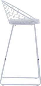 vidaXL Καρέκλες Μπαρ 2 τεμ. Λευκές από Συνθετικό Δέρμα