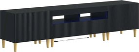 vidaXL 5 Τεμάχια LED Τηλεοπτικού Ντουλαπιού Μαύρο Επεξεργασμένο Ξύλο