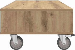 vidaXL Κομοδίνο με τροχούς Artisan Oak 90 x 50 x 30 cm