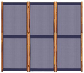 Διαχωριστικό Δωματίου με 3 Πάνελ Σκούρο Μπλε 210 x 180 εκ. - Μπλε