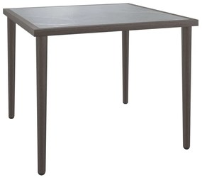 vidaXL Τραπέζι Κήπου Γκρι 48x48x37 εκ. Ατσάλινο