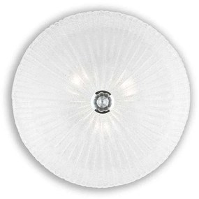 Φωτιστικό Οροφής-Πλαφονιέρα Shell 008608 40x12cm 3xE27 60W Clear Ideal Lux