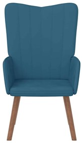 vidaXL Πολυθρόνα Relax Μπλε Βελούδινη