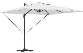 vidaXL Ομπρέλα Roma με LEDs Άμμος 286x285x270 εκ. Αλουμίνιο